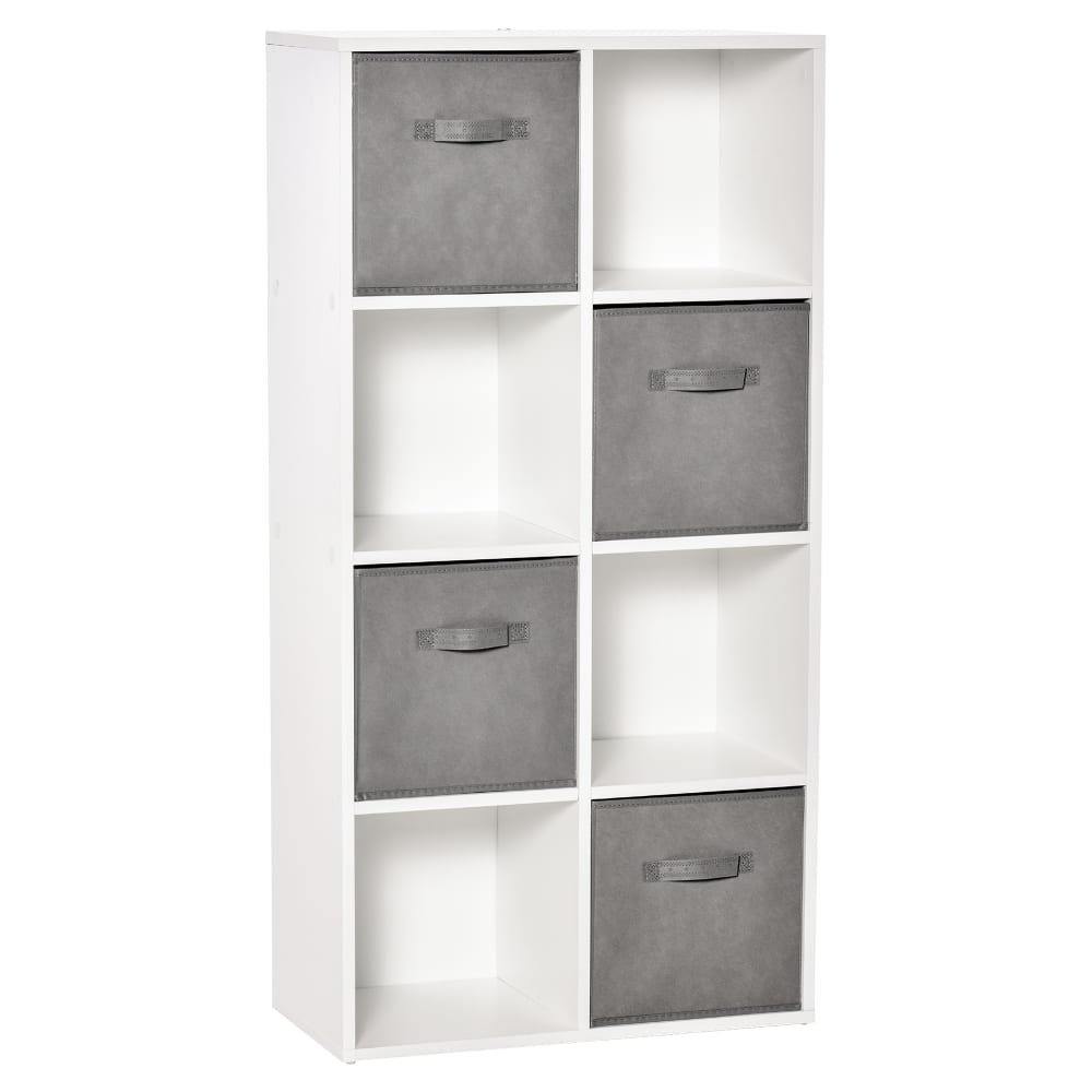 Estantería de 8 cubos 61.5x30x121.6 cm blanco