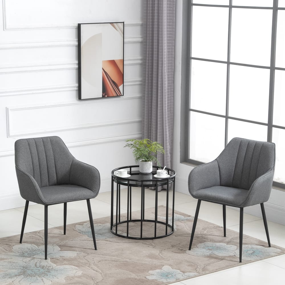 Set 2 sillas comedor 59.5x56.5x81 cm gris - Maisons du Monde