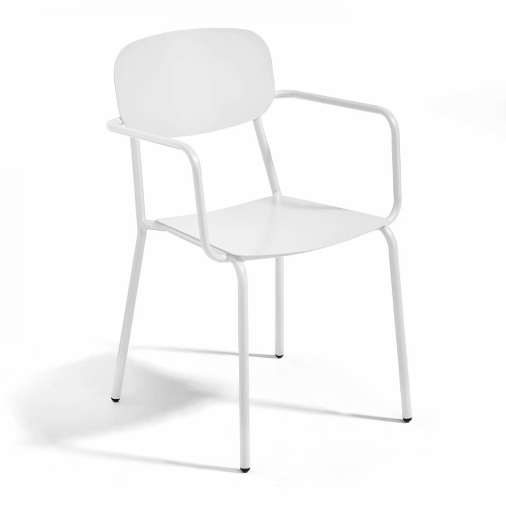 Fauteuil de jardin en aluminium blanc