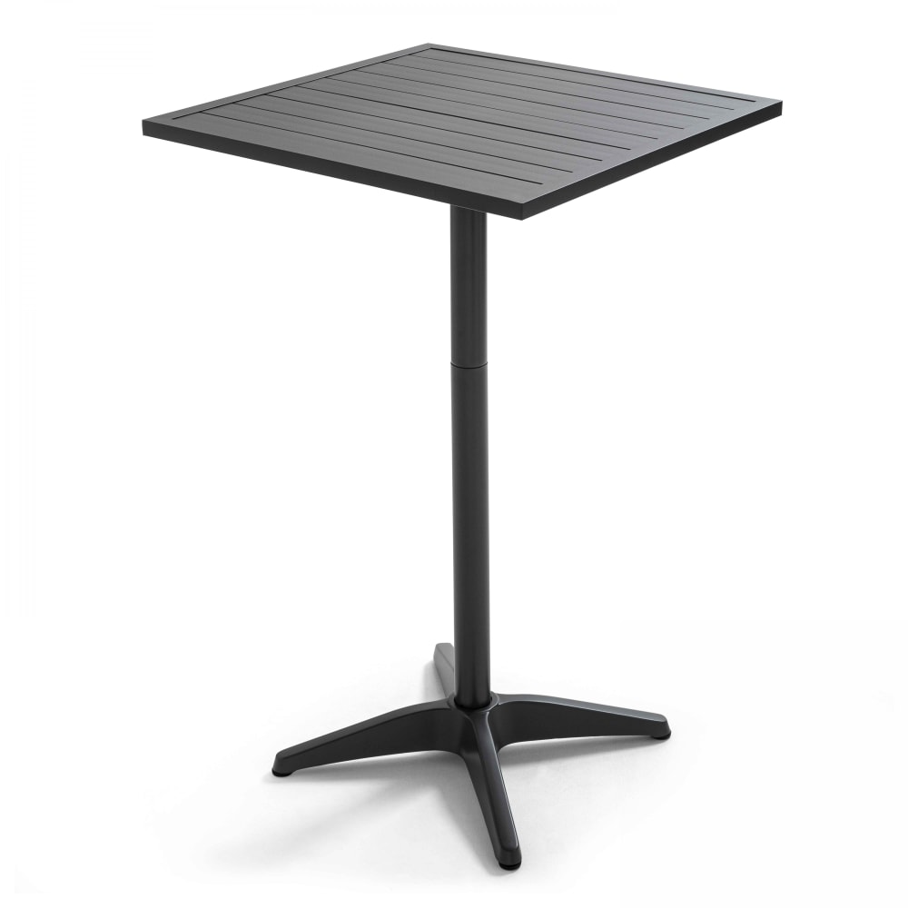 Table haute mange debout en aluminium noir