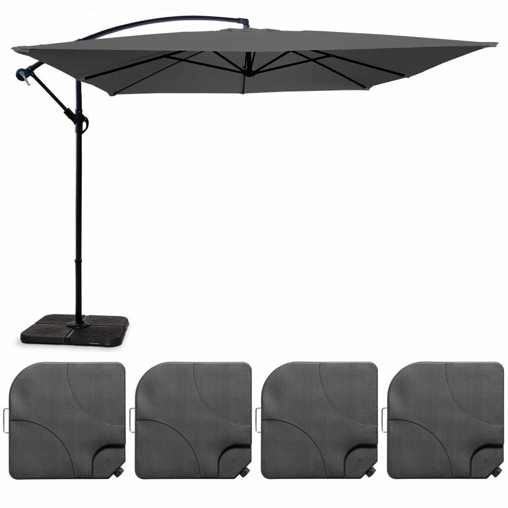 Oviala Parasol desplazado de 3x3m y