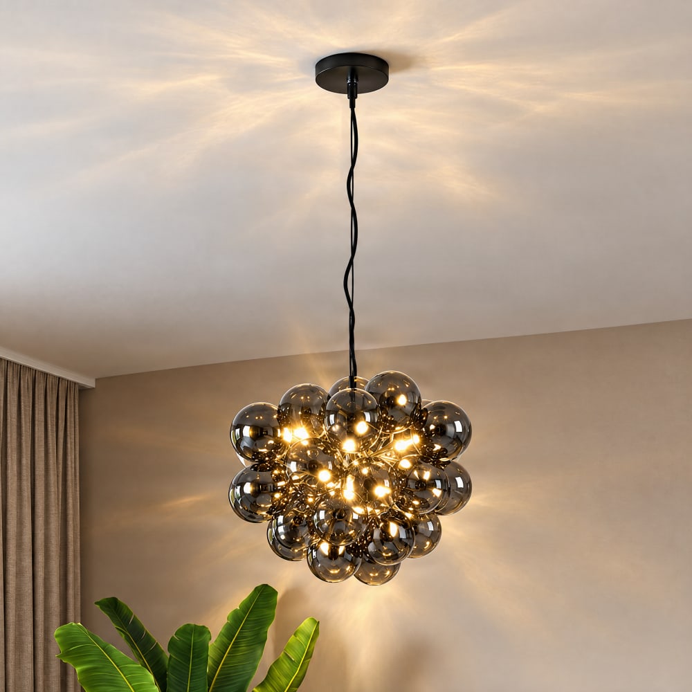 Suspension en verre noir — vue 3