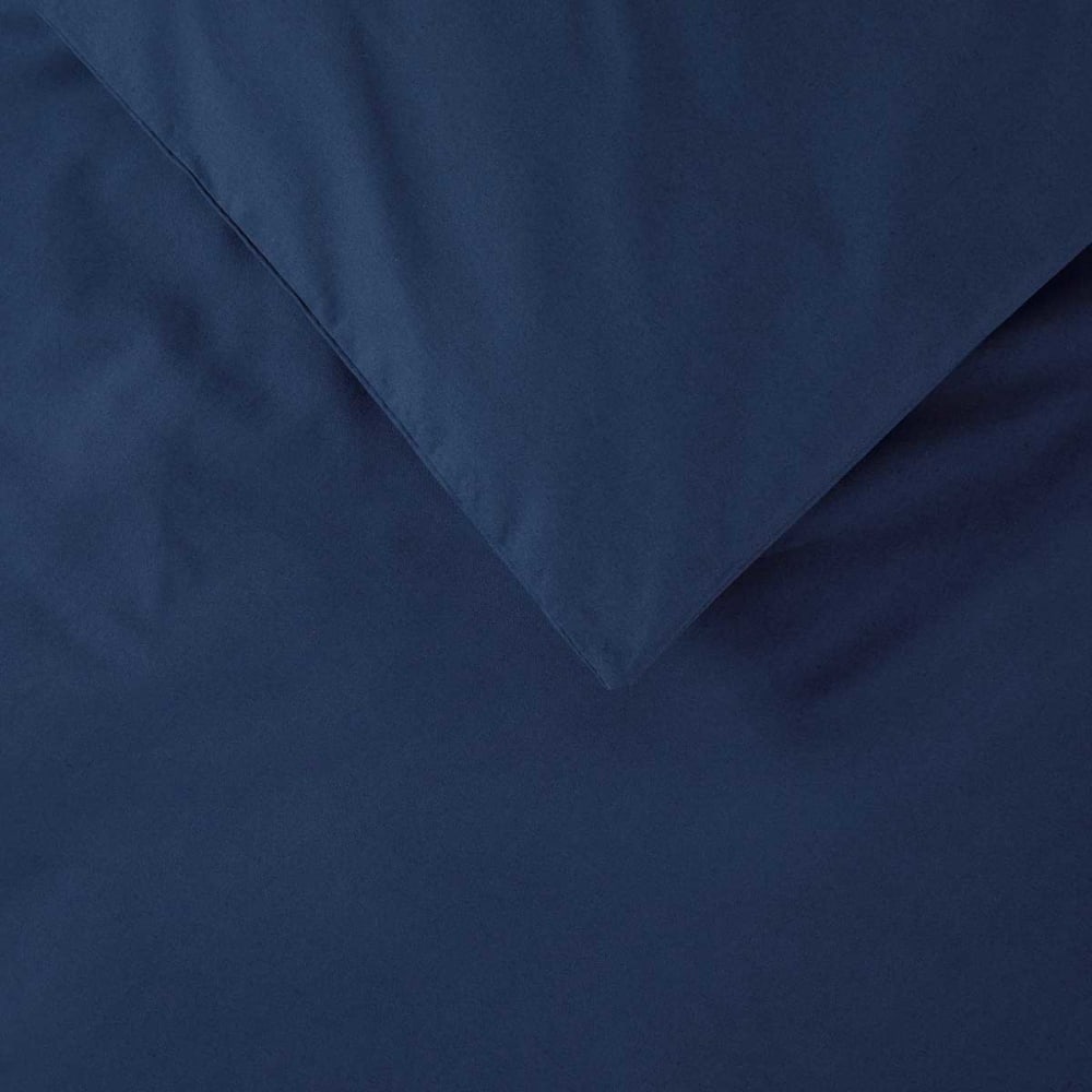 Housse de couette en percale de coton bleu 140 x 200 cm — vue 4