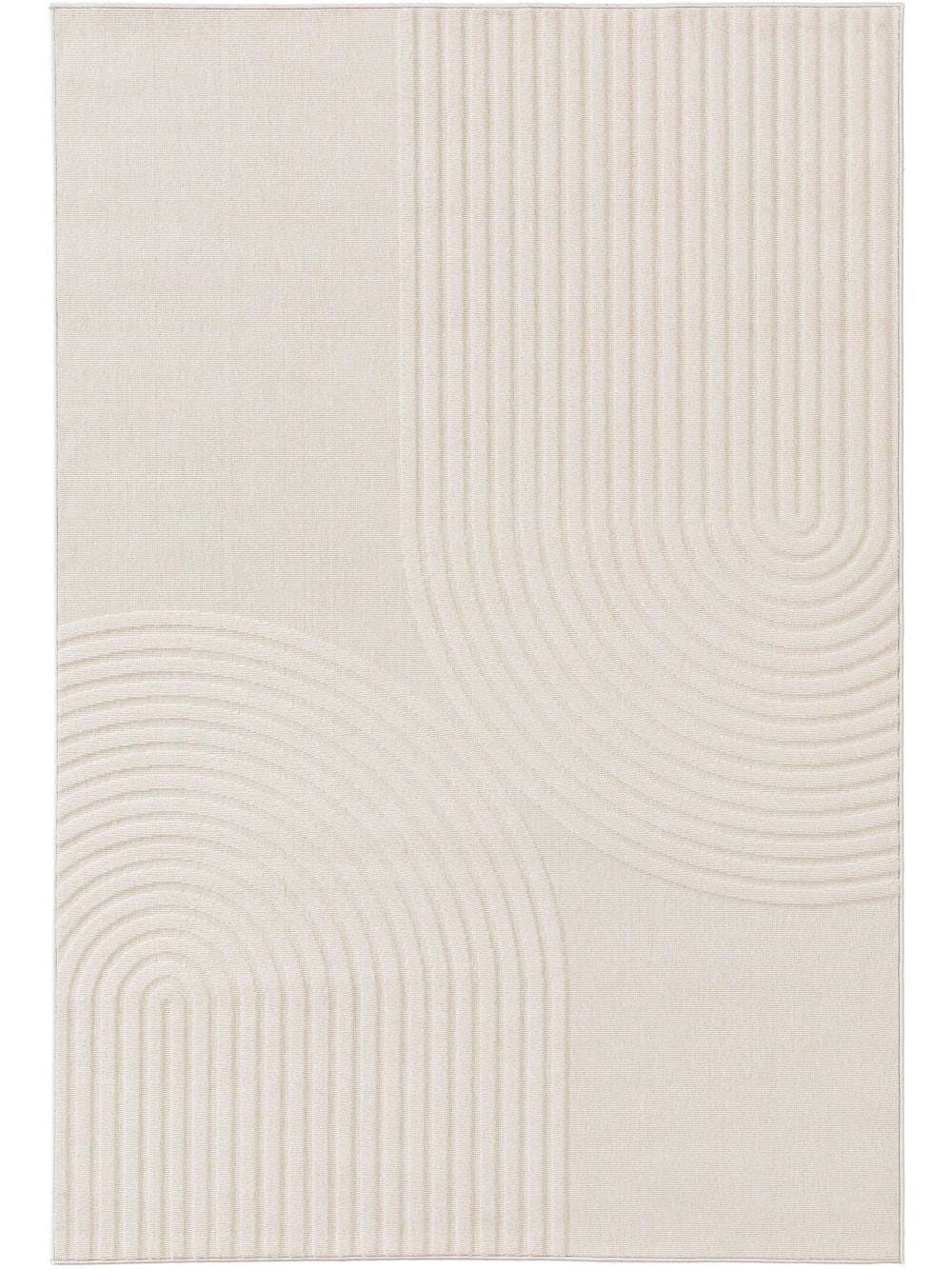 Alfombra de exterior & interior crema 120x170
