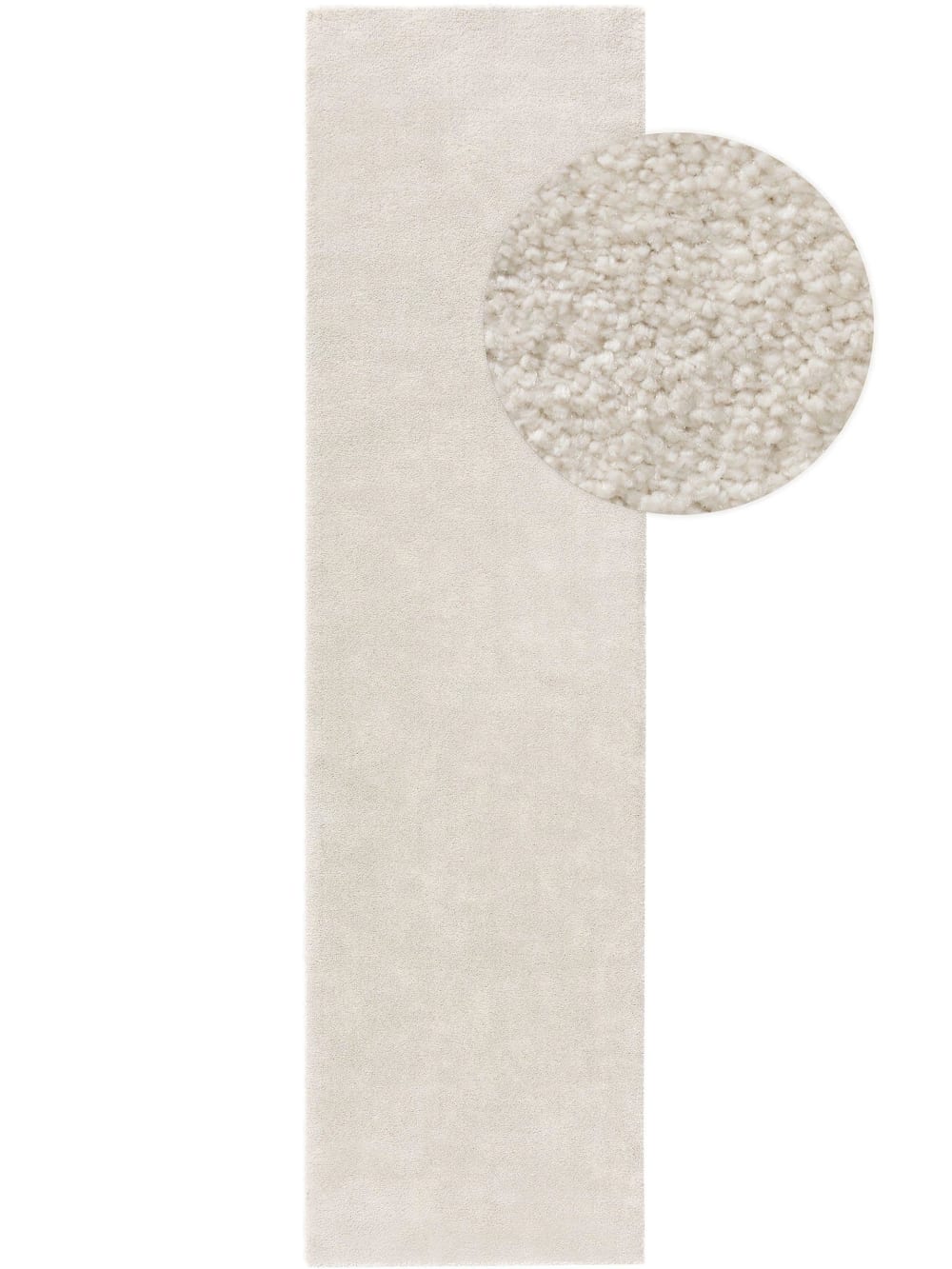 Alfombra de pasillo crema 80x300