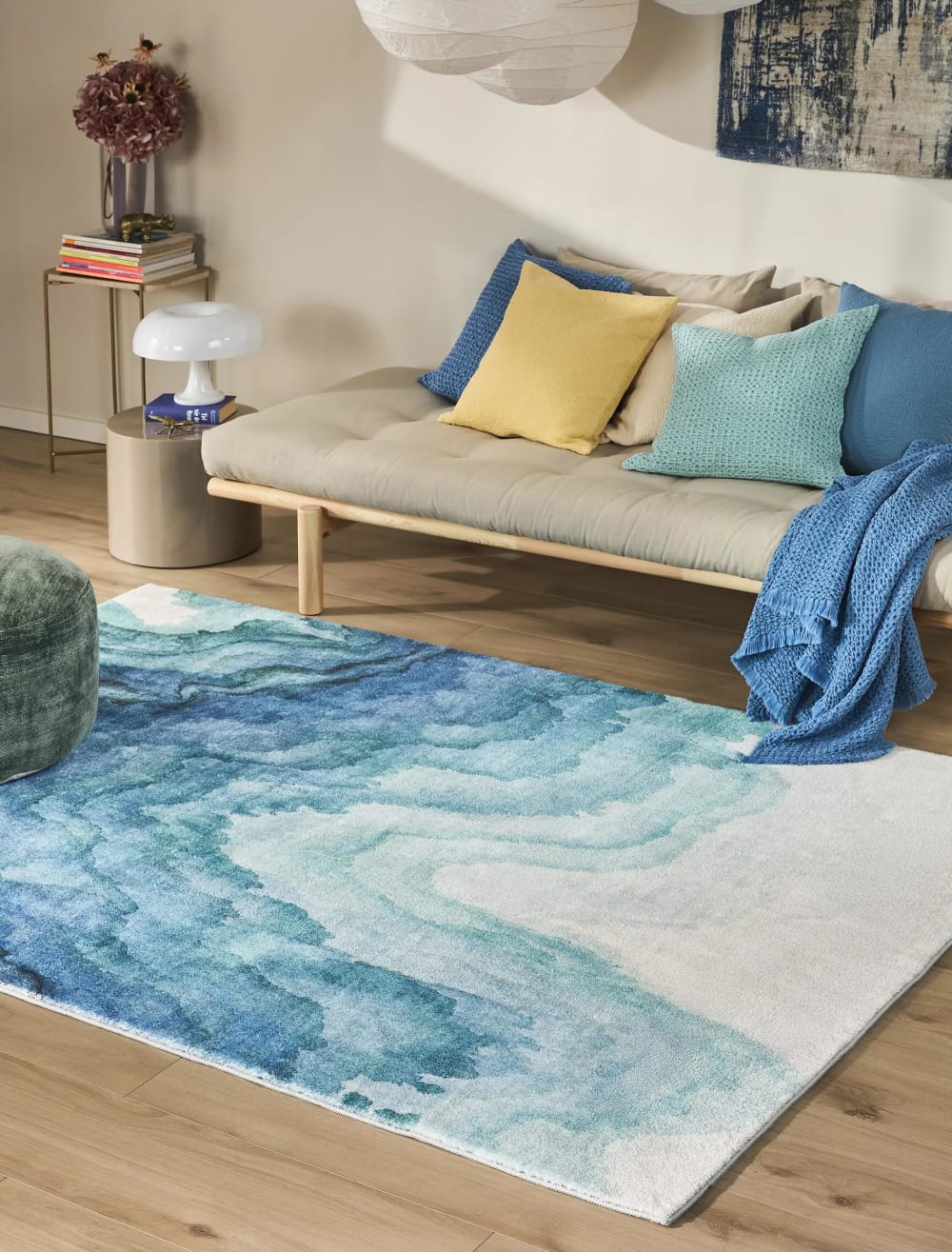 Alfombra azul 160x230 - Maisons du Monde