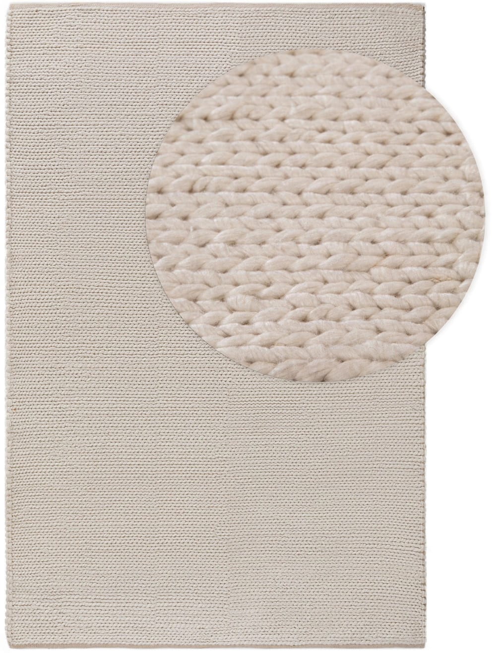 Tapis de laine crème
