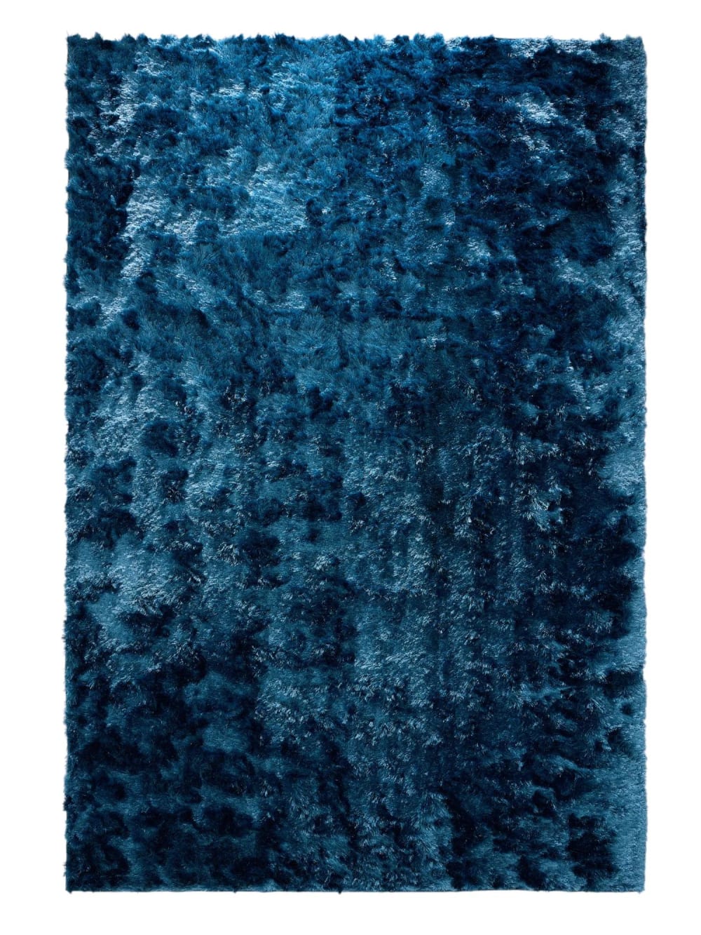 Alfombra pelo largo azul 140x200