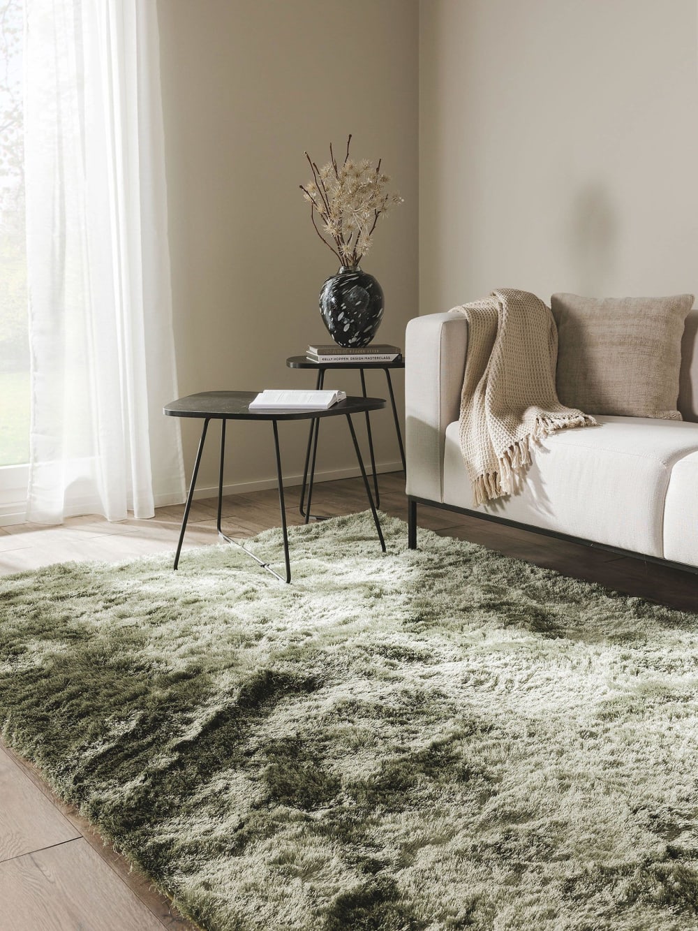 Hochflorteppich grün 240x340 - Maisons Du Monde