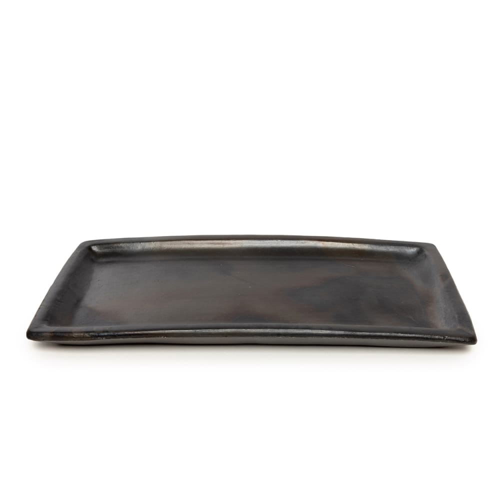 Assiette terre cuite noir 36x17x2cm