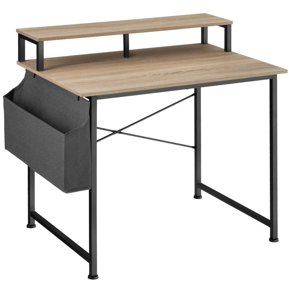 Scrivania stile industriale con supporto legno chiaro - Tectake