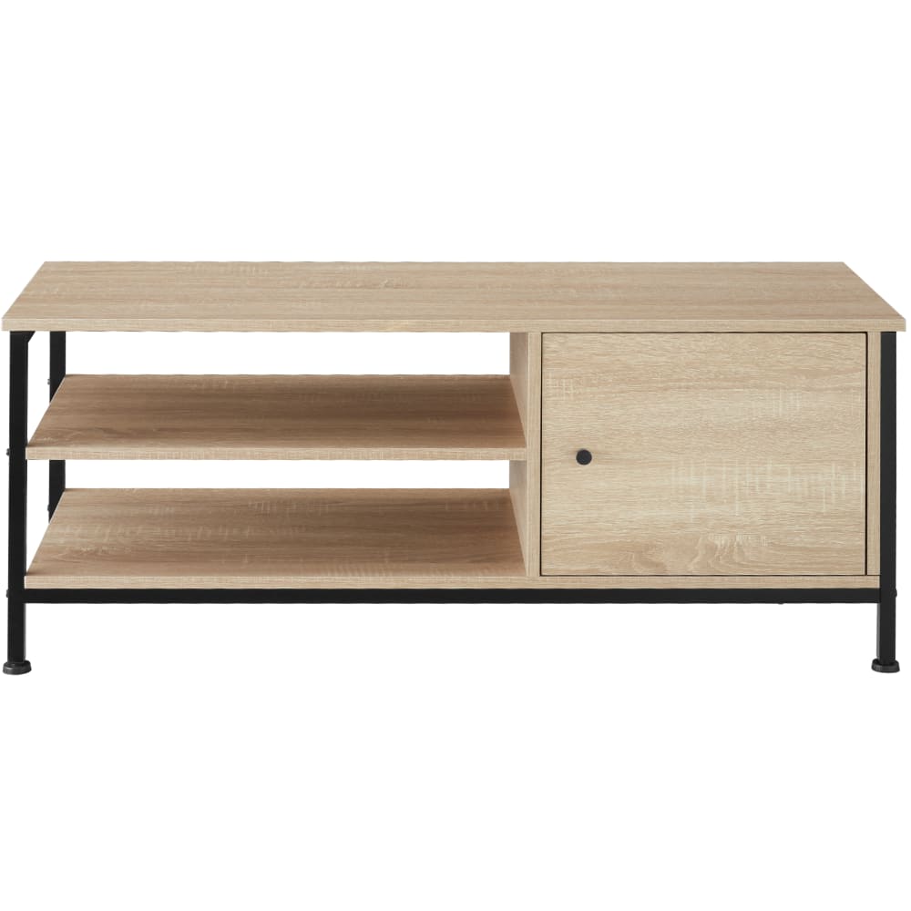 Meuble TV Style industriel Pieds réglables Bois clair