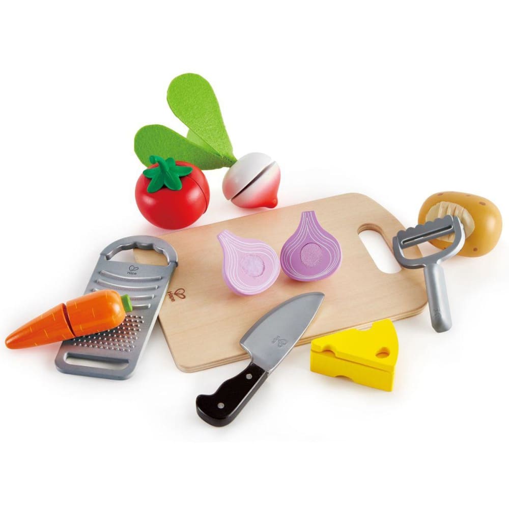 Hape Aliments à découper et ustensiles de cuisine style contemporain Vert Bois