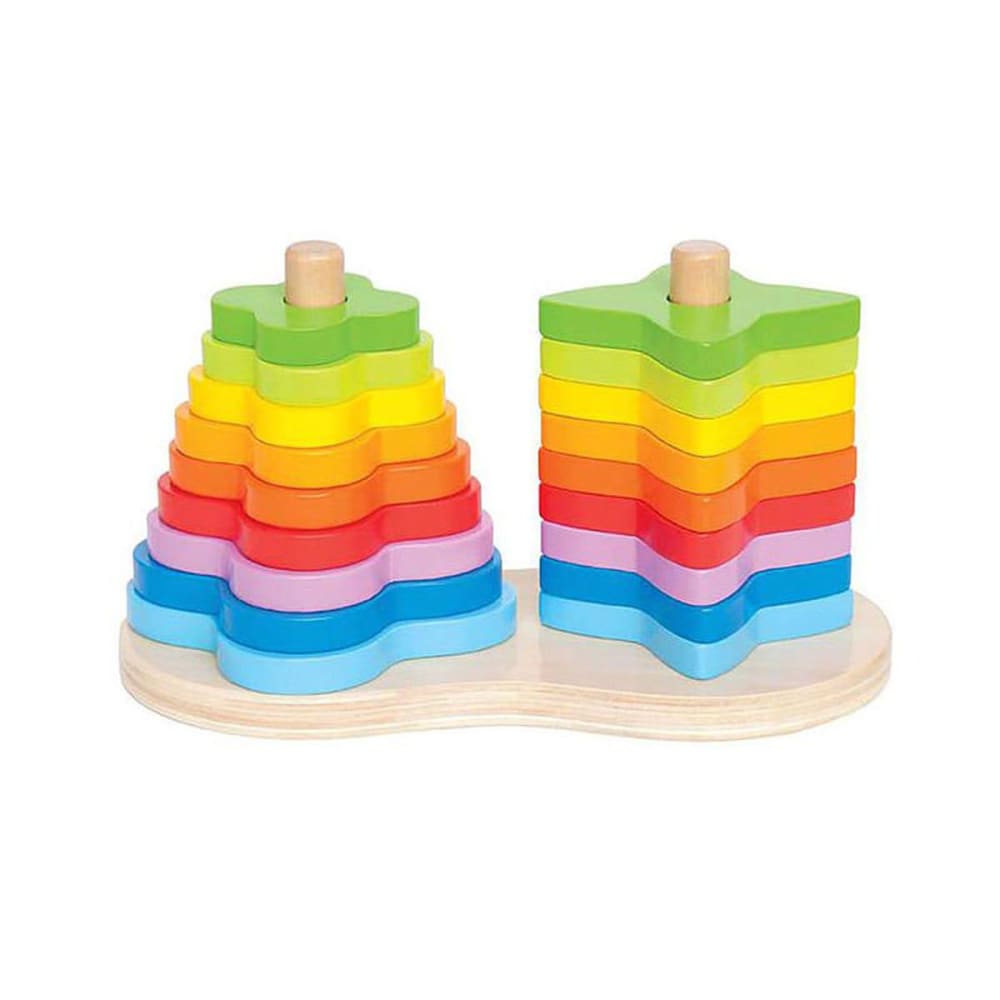 HAPE Two shapes and nine colors create endless possibilities for stacking and sorting.TECHNICAL INFORMATION : - Age: 12M+