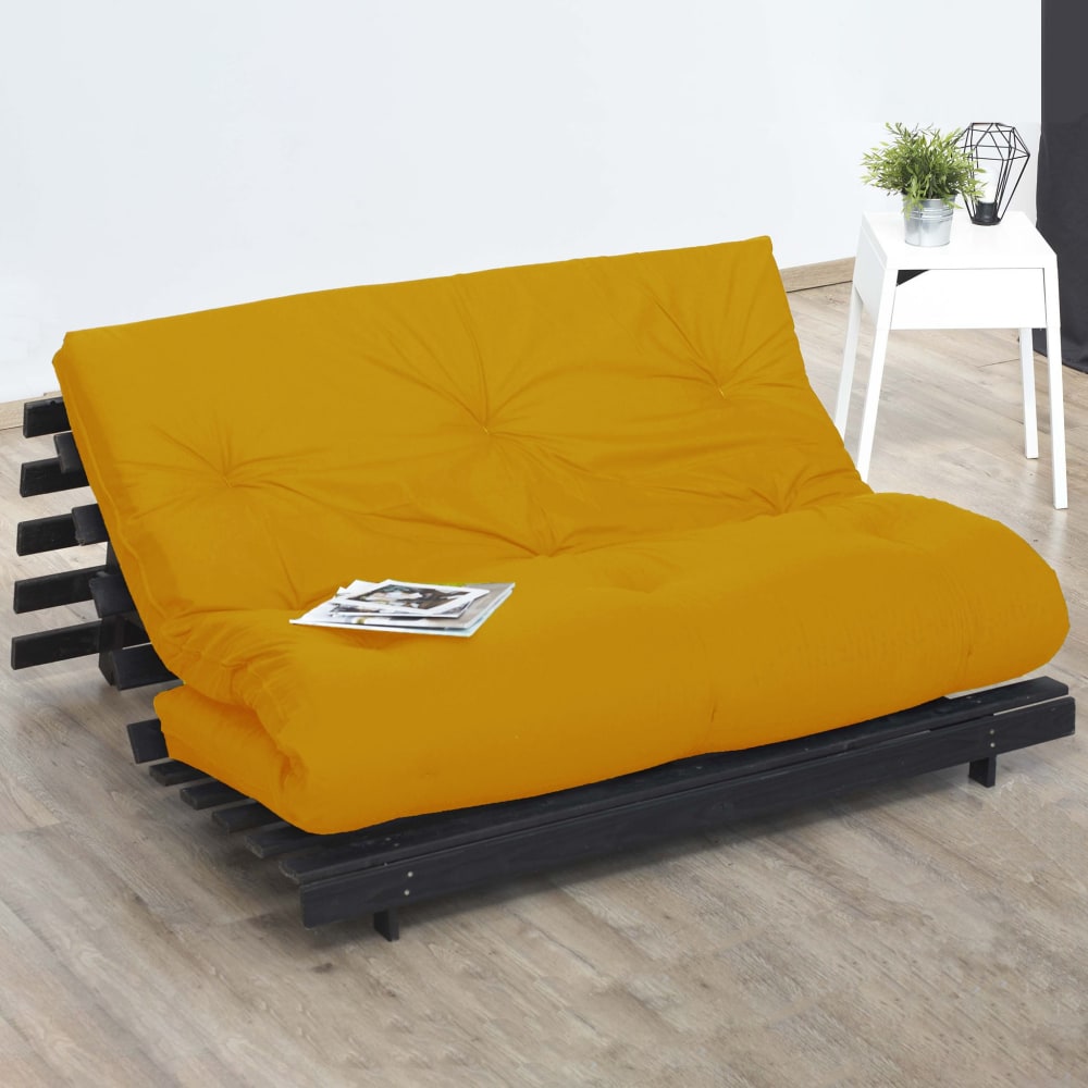 Matelas futon coton et fibres ocre 90x190 - Maisons du Monde