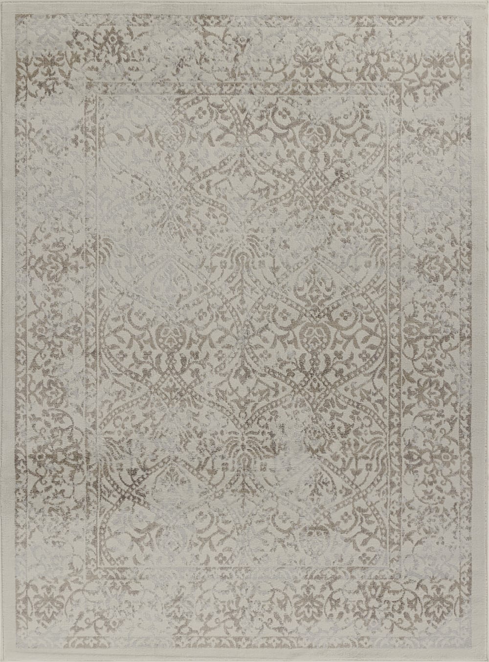 Tapis vintage oriental marron/ivoire 120x170