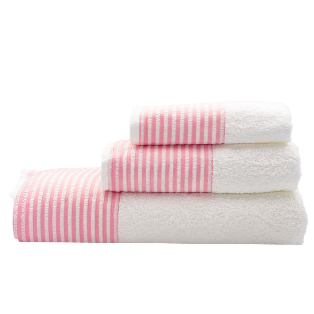 Juego de toallas de 3 piezas Rayas Rosa 450 gr./m2