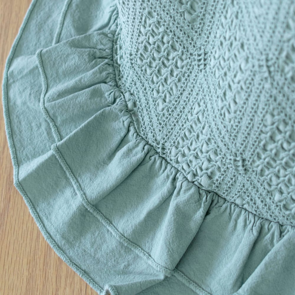 Colcha 100% algodón verde agua - Maisons du Monde
