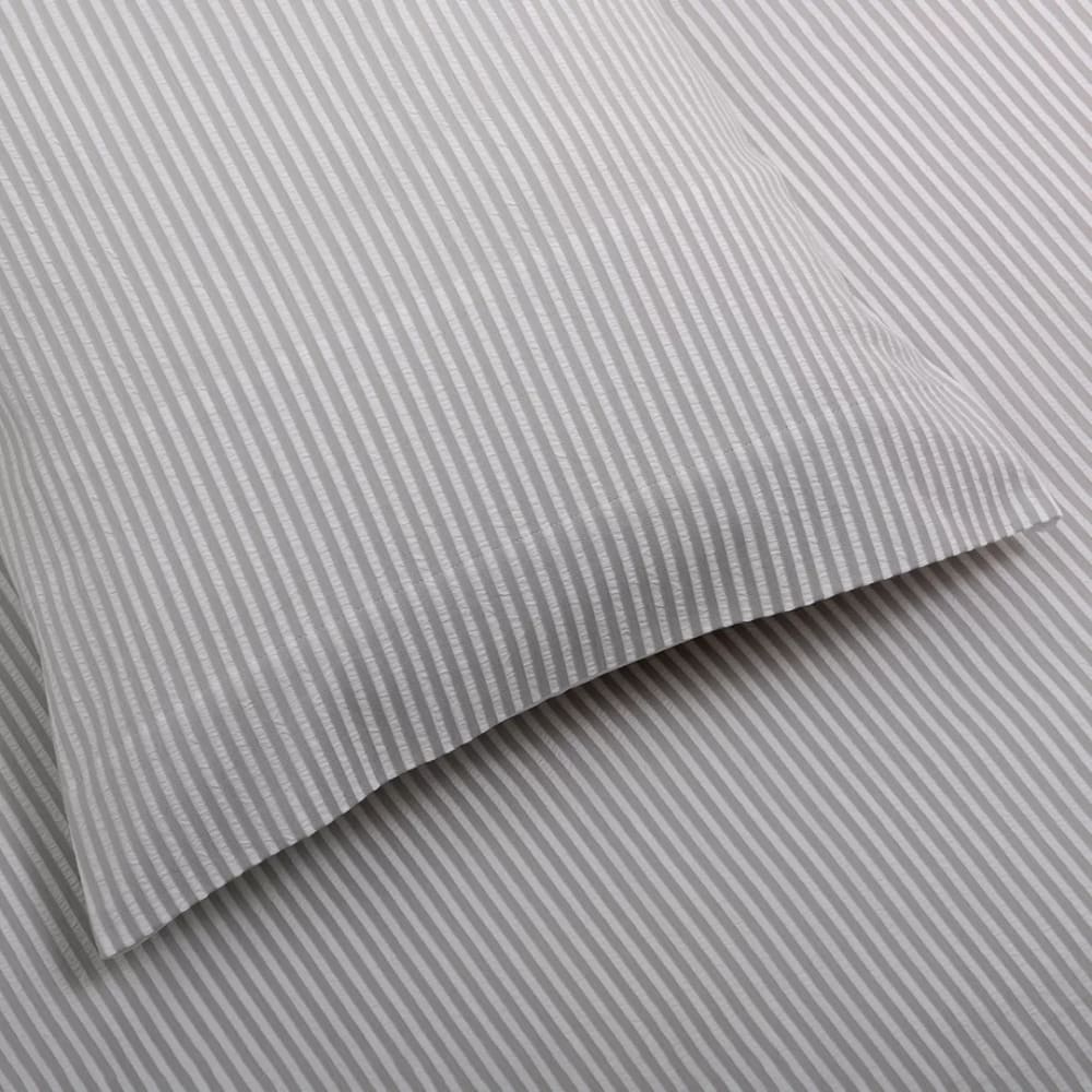 Funda nórdica rayas 100% algodón gris cama 90 cm (160 x 220 cm 1 coj - Maisons du Monde