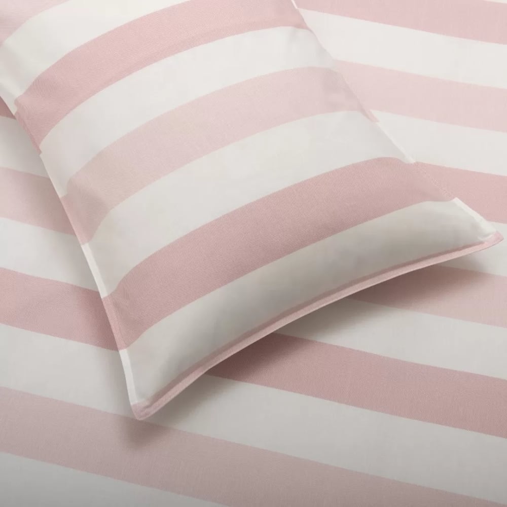 Funda nórdica rayas 100% algodón rosa palo cama 180 cm (260 x 240 cm - Maisons du Monde