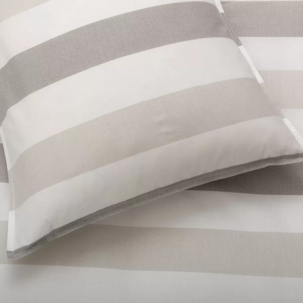 Funda nórdica rayas 100% algodón gris cama 180 cm (260 x 240 cm 2 co - Maisons du Monde