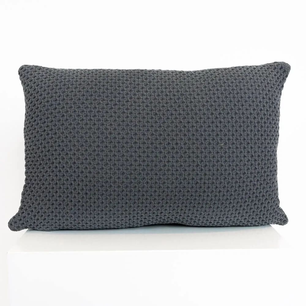 Cojín decorativo letícia gris oscuro 100% algodón gris oscuro