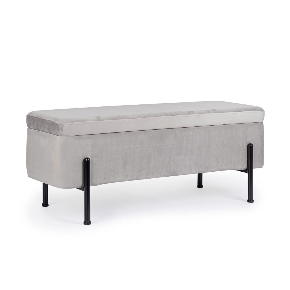 Panca con contenitore grigia cm 110x42x42 - Hellin