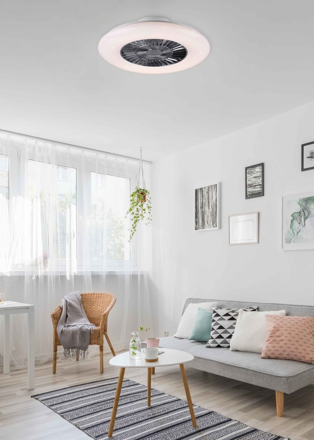 Ventilatore da soffitto luce led bianco - Trio Lighting