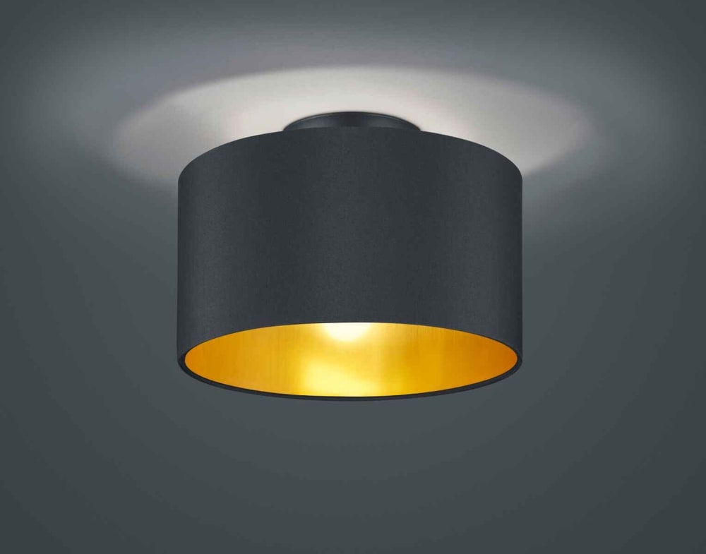 Plafonnier design en tissu noir — vue 3