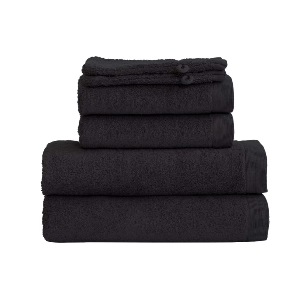 Ensemble de bain 6 pièces en coton Carbone