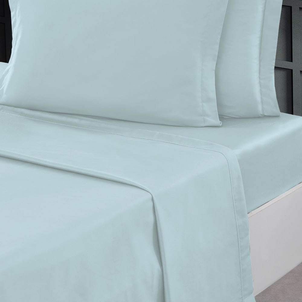 Drap plat en percale de coton  nuage 240x300 cm