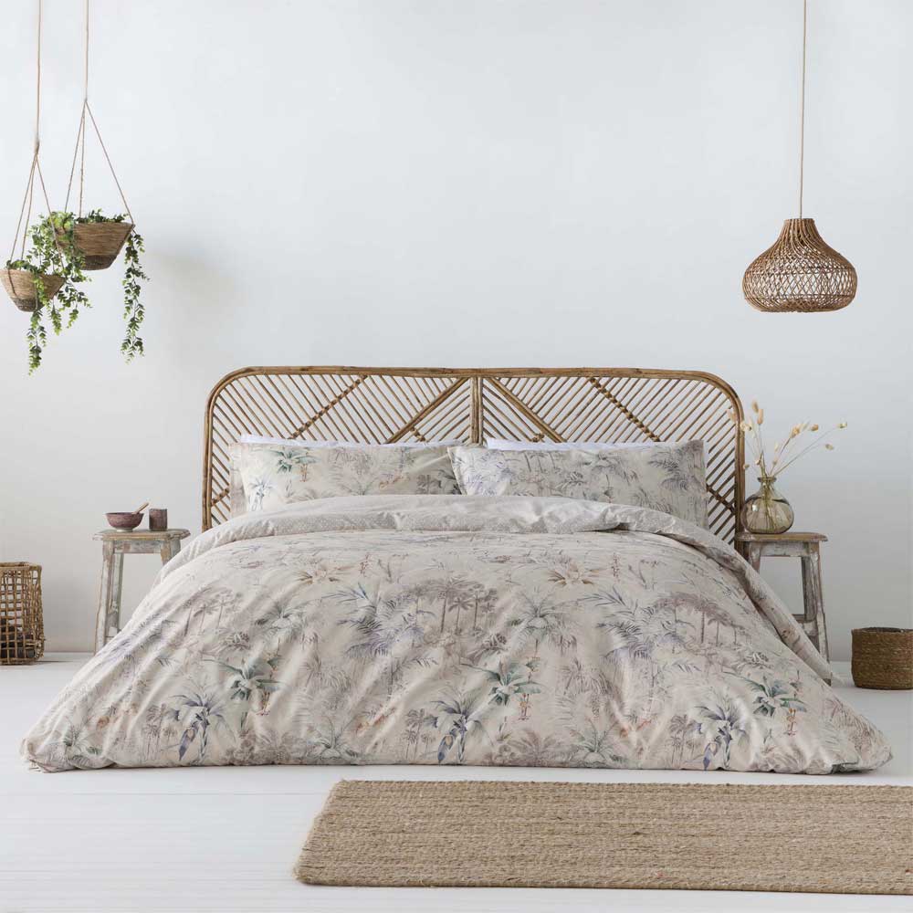 Funda nórdica SATÉN algodón 200 hilos Multicolor 260x240 cm cama 180 - Maisons du Monde