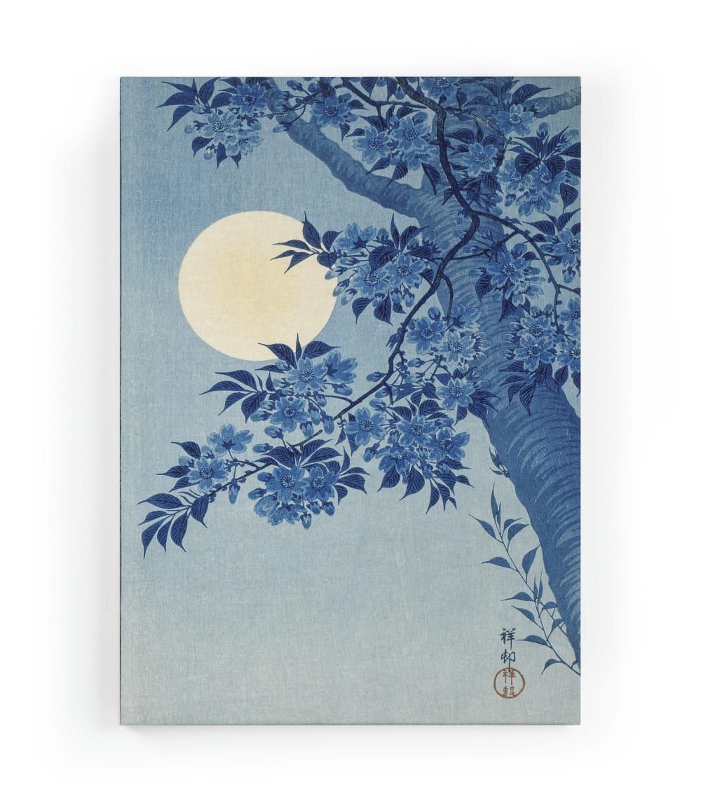 Surdic Peinture sur toile 60x40 imprimé HD Nuit japonaise style contemporain Multicolore Pes - Polyester