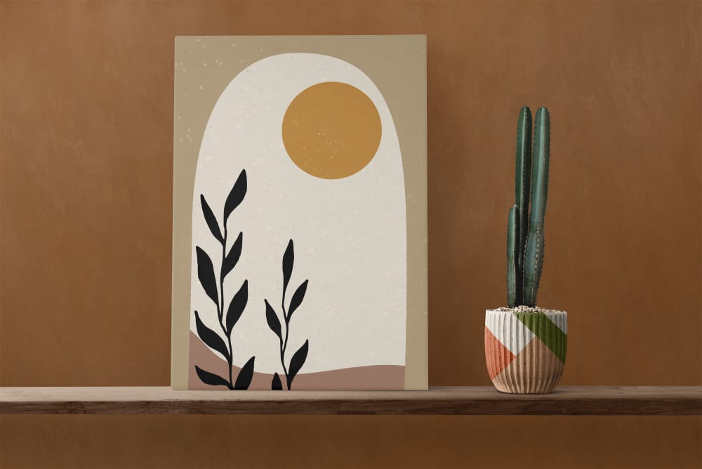 Lienzo 60x40 Puesta de sol ventana - Maisons du Monde