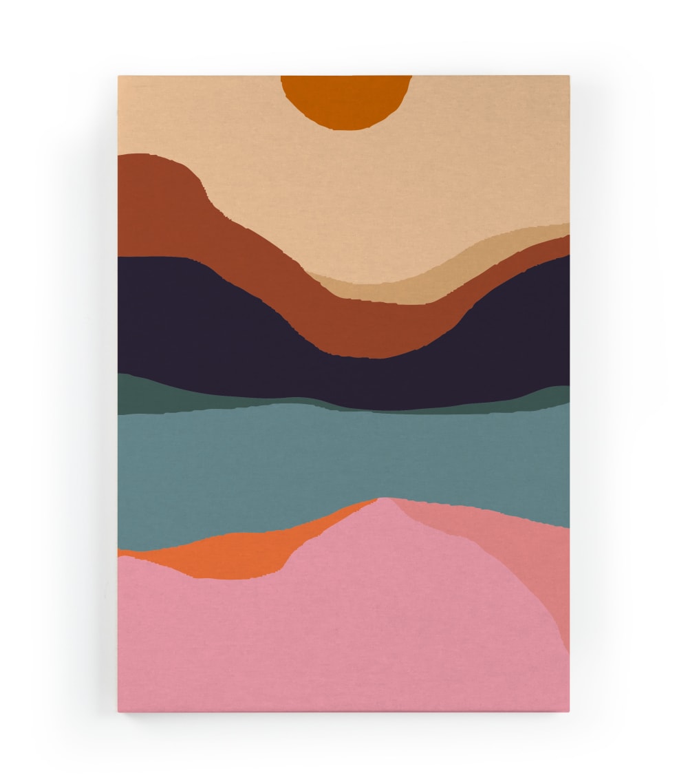 Lienzo 60x40 Puesta de sol de medianoche