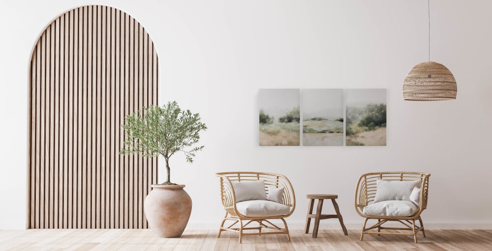 Set 3  Peintures sur toile 60x40 imprimé HD Nature - Maisons du Monde