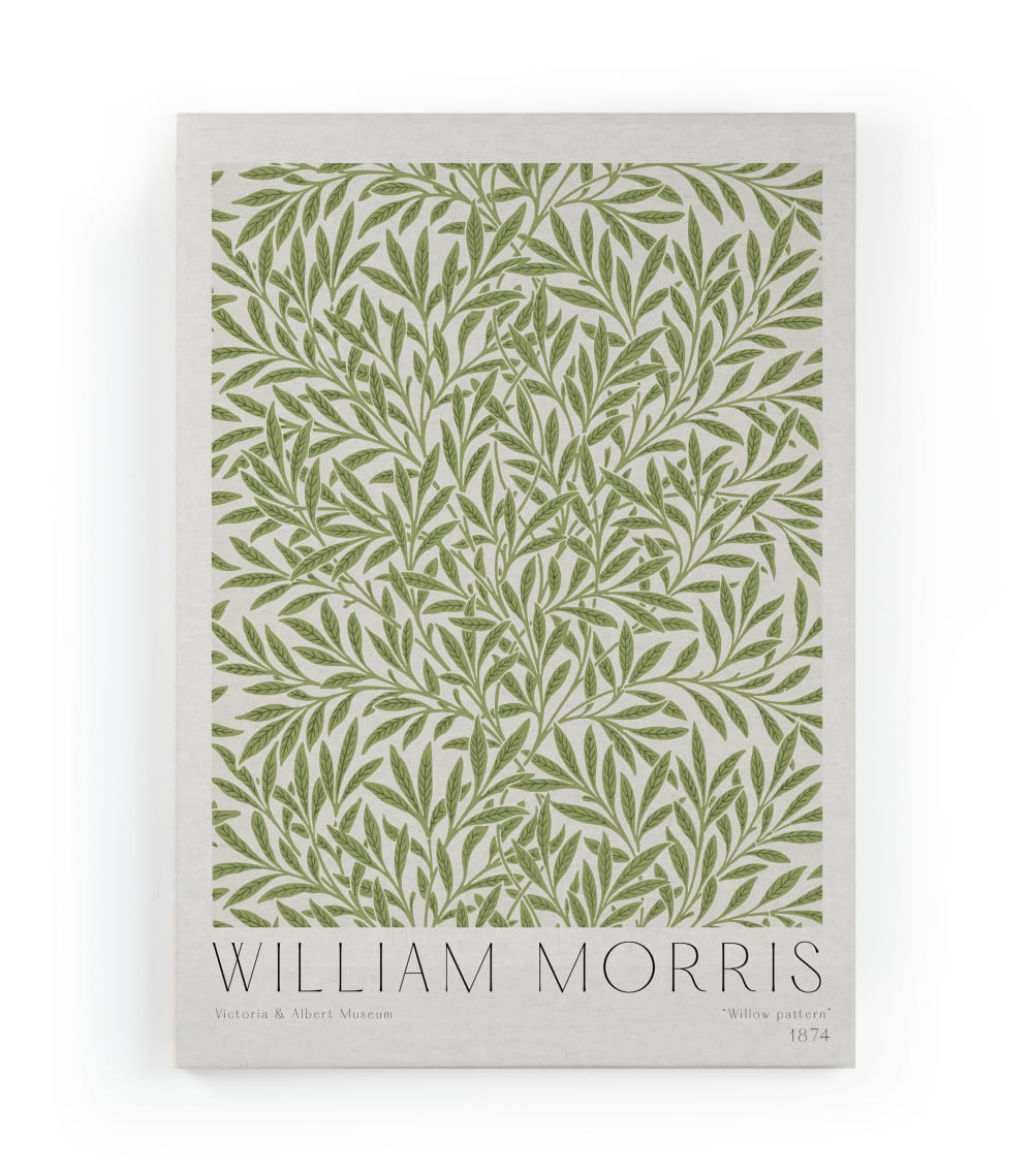 Tela 60x40 stampa Giardino Morris - Modello Contemporaneo - Multicolore - PES - Poliestere