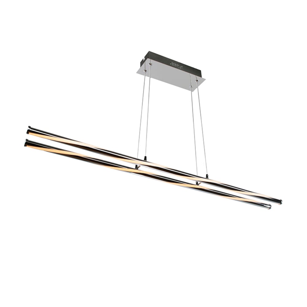 Lámpara colgante led linear en cromo con luz difuminada (95 cm, 38w)