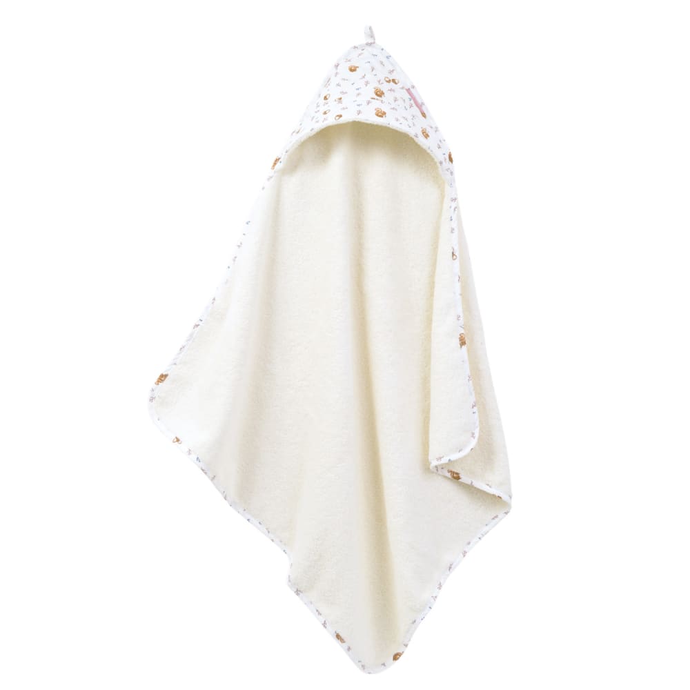 Cape de bain coton bio 75x75 cm (Little Crevette) - Image 1