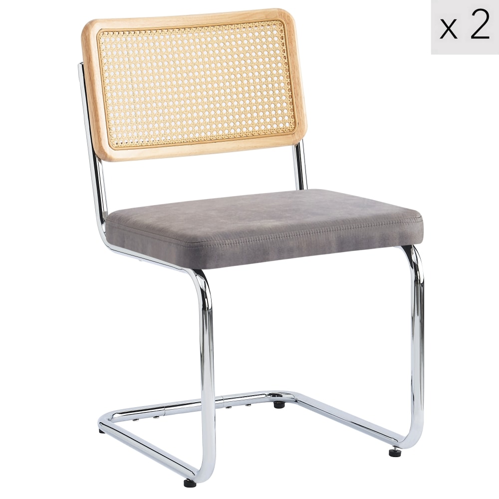 Lot 2 chaises salle - simili