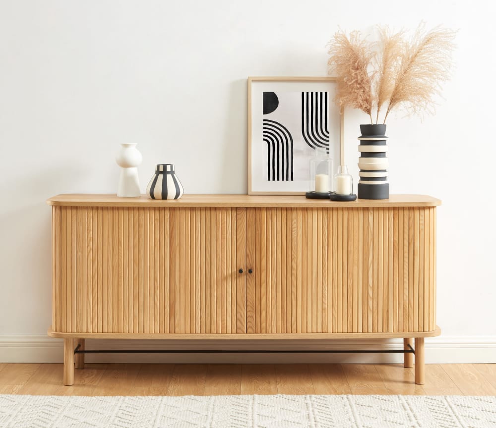 Buffet frêne portes tambour