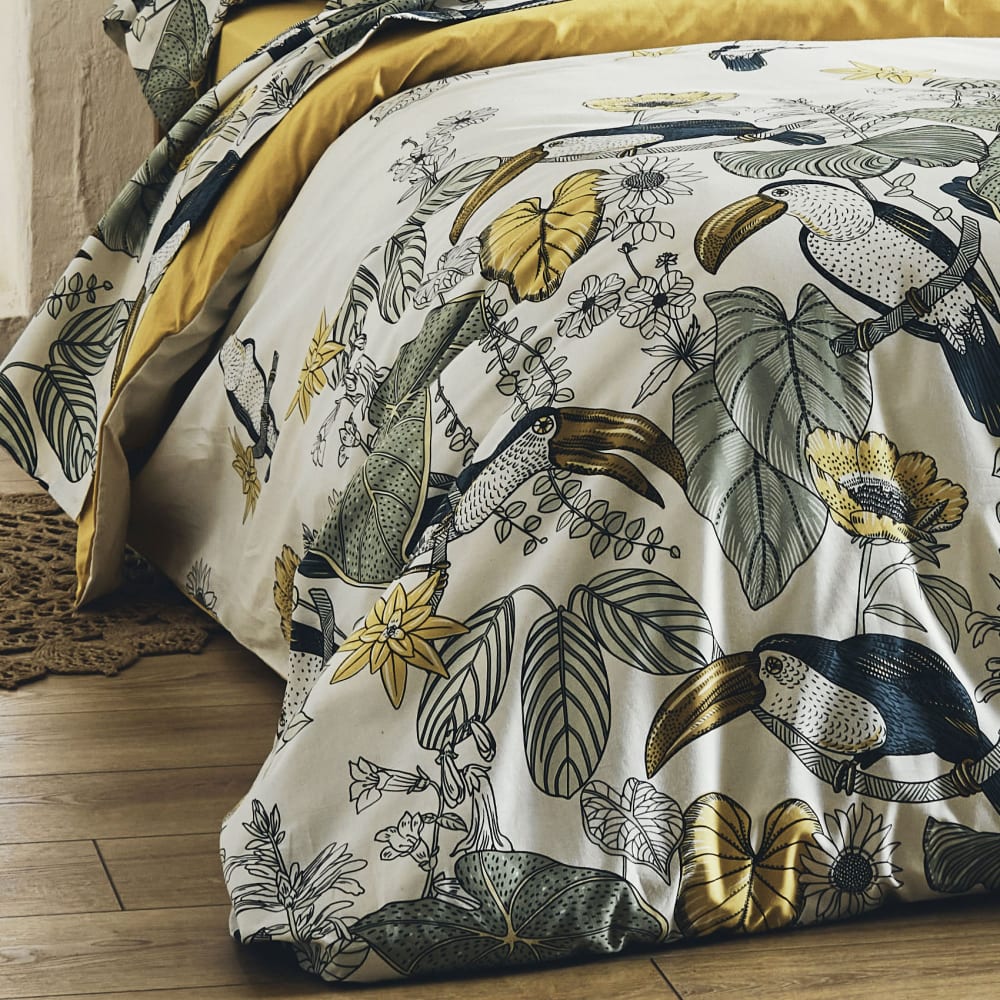 Housse de couette toco coton kaki 200x200 cm - Maisons du Monde