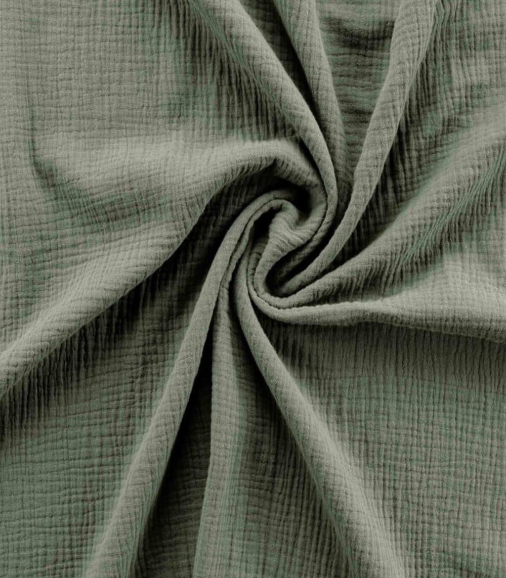 Housse de couette double uni 100 % coton vert kaki 240 x 220 cm - Maisons du Monde
