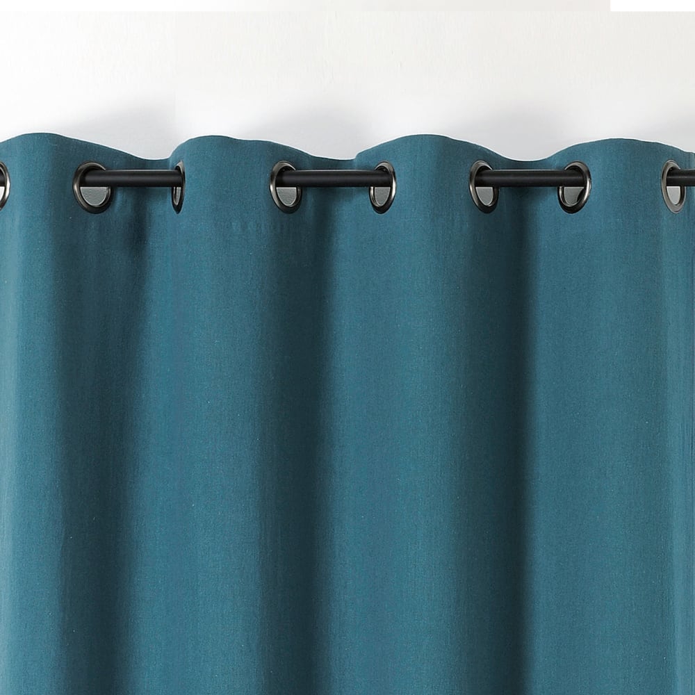 Rideau en 100% lin libeccio bleu 135x255 cm — vue 3