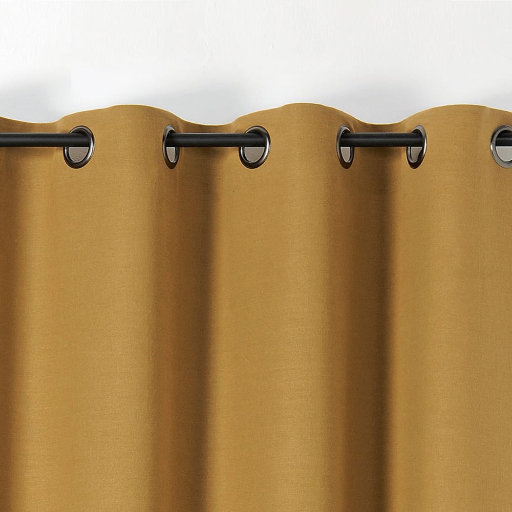 Rideau en 100% lin libeccio jaune curry 135x255 cm — vue 3