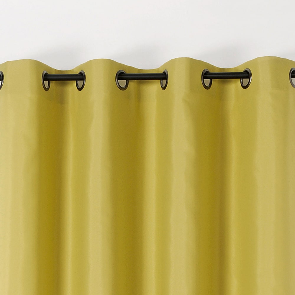 Rideau ignifugé en toile demi natté polyester vert 135x240 — vue 3