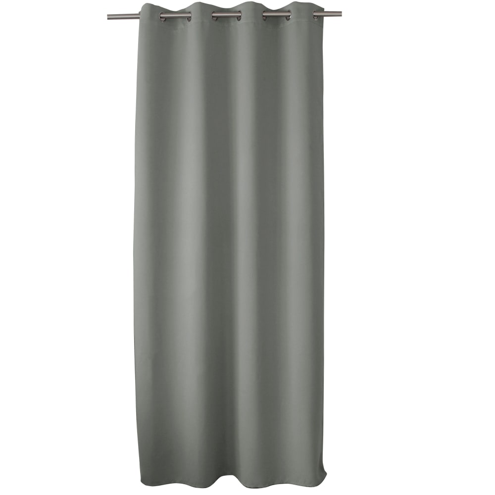 Enjoy Home Einfarbiger Verdunkelungsvorhang mit 8 Ösen style classic chic Grau Pes - Polyester
