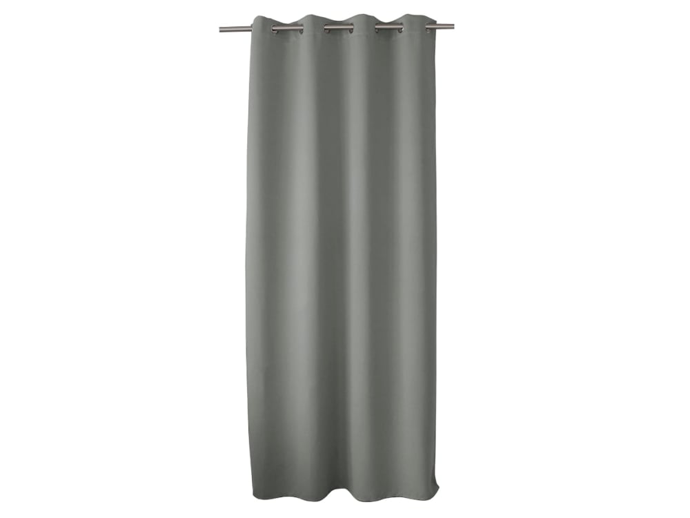 Rideau uni occultant gris avec œillets 140 x 240 cm — vue 4