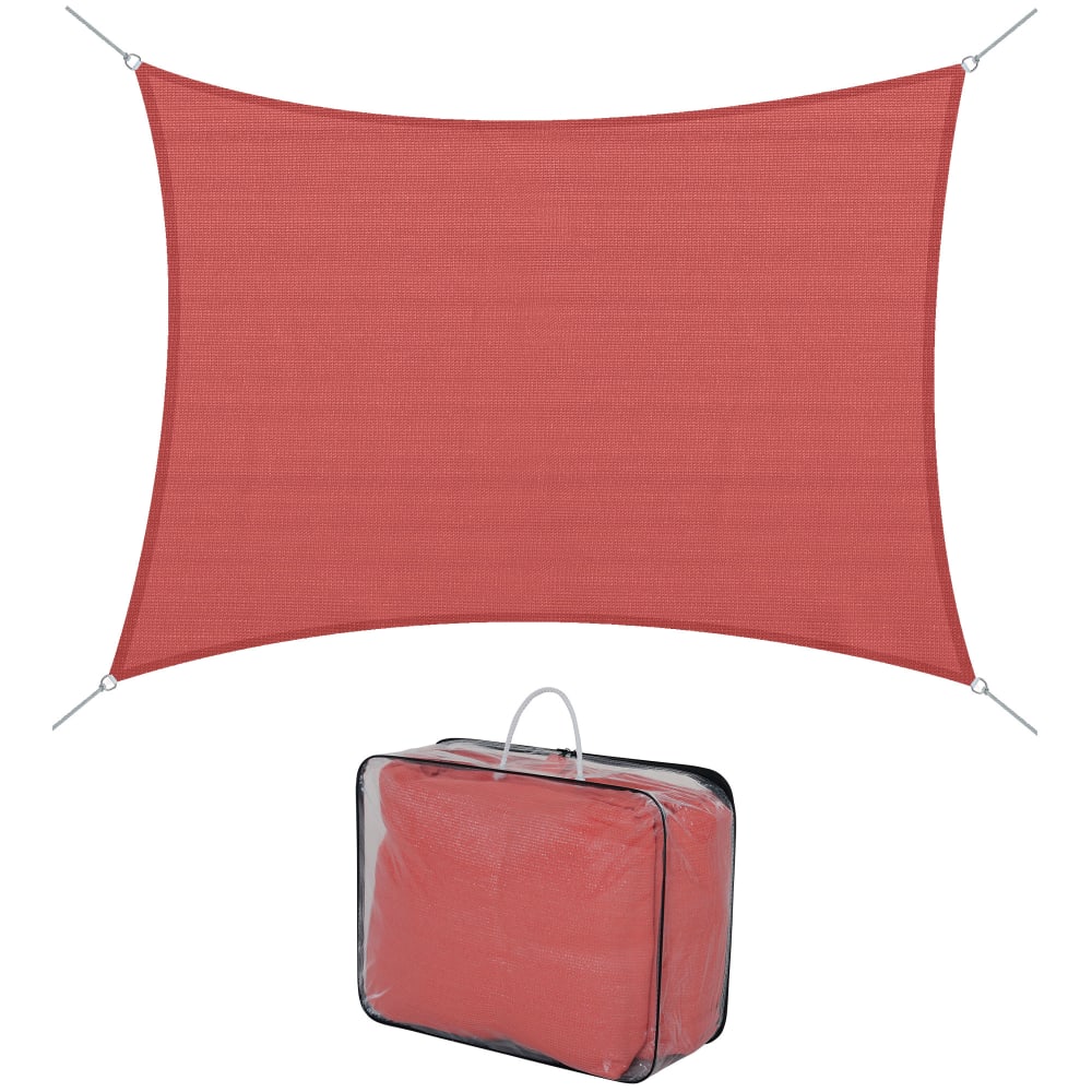 Voile d'ombrage rectangulaire 4 x 6 m brique terracotta