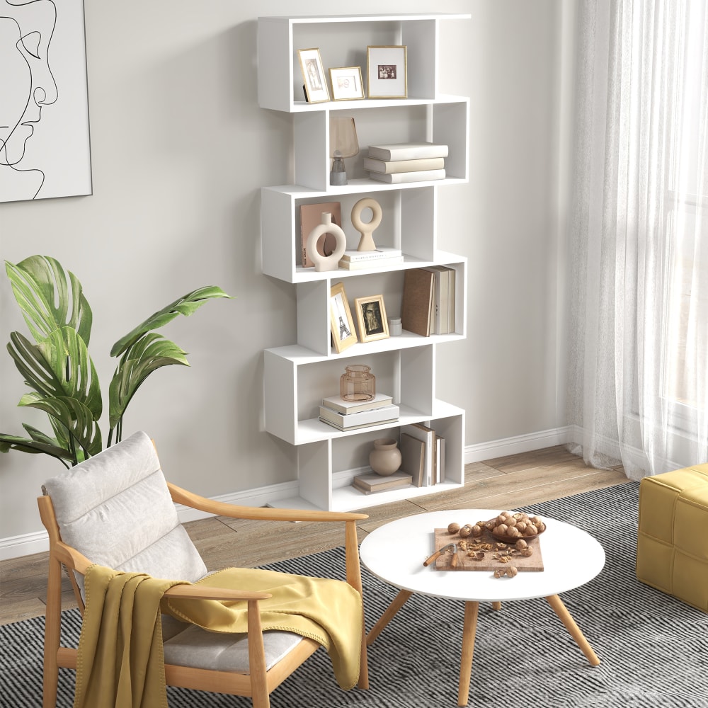 Bibliothèque étagère zig zag 80L x 23l x 192H cm
